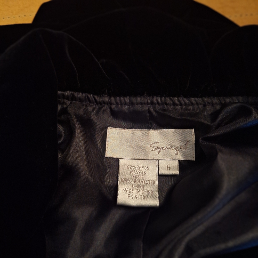 Elegant Black Velvet Women's Blazer Jacket 6 - Picture 10 of 16